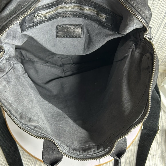 Polo Ralph Lauren Leather-Trim Denim Briefcase 14”w x18” - Picture 16 of 16